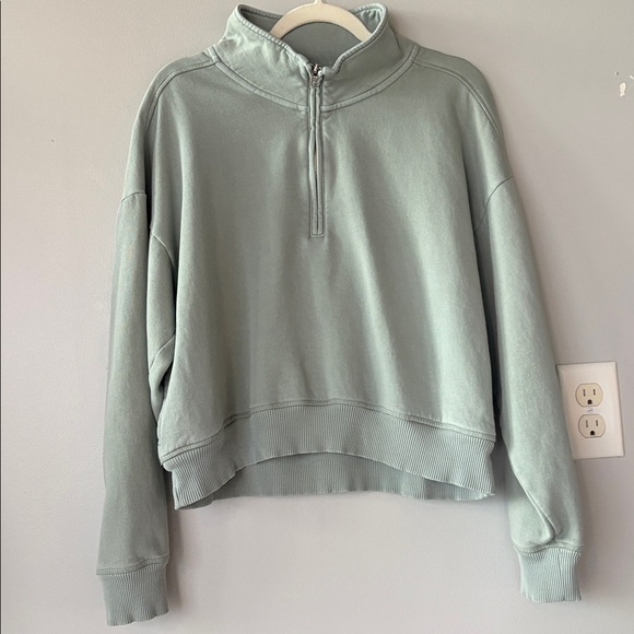 PINK FLEECE HALF-ZIP SWEATSHIRT NWOT - Picture 1 of 7